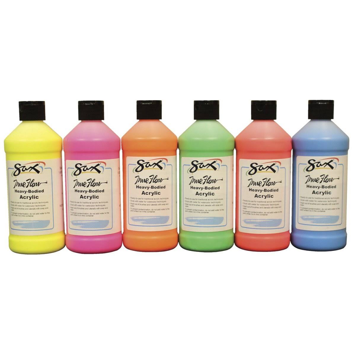 Assorted Neon Acrylic Paint Set, 1 Pint, Set of 6 Y8949
