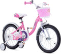 Green 14 Inch Kids Bike with Basket Y930213