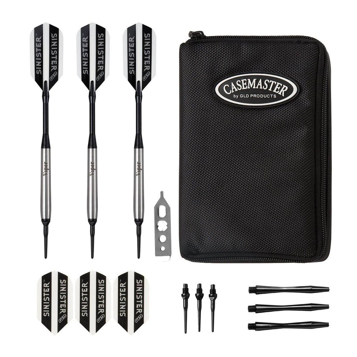 Tungsten Soft Tip Darts and Dart Case F13452