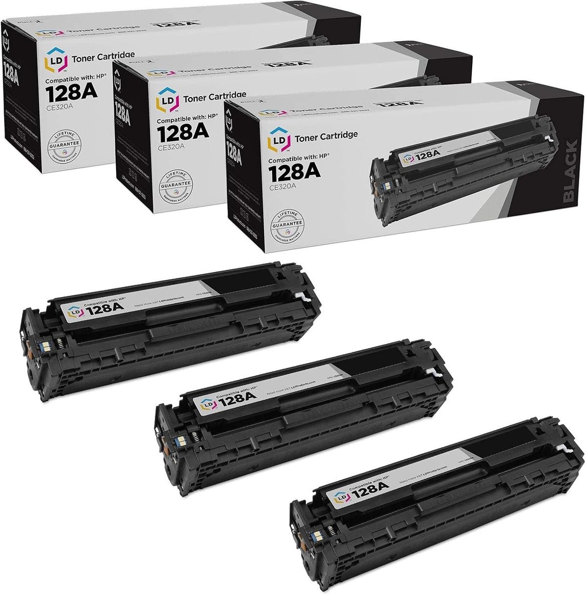 Remanufactured Toner Cartridge Replacement Black 3-Pack Z64009