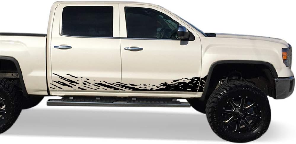 Black Mud Splash Decal Sticker Pack of 2 R614