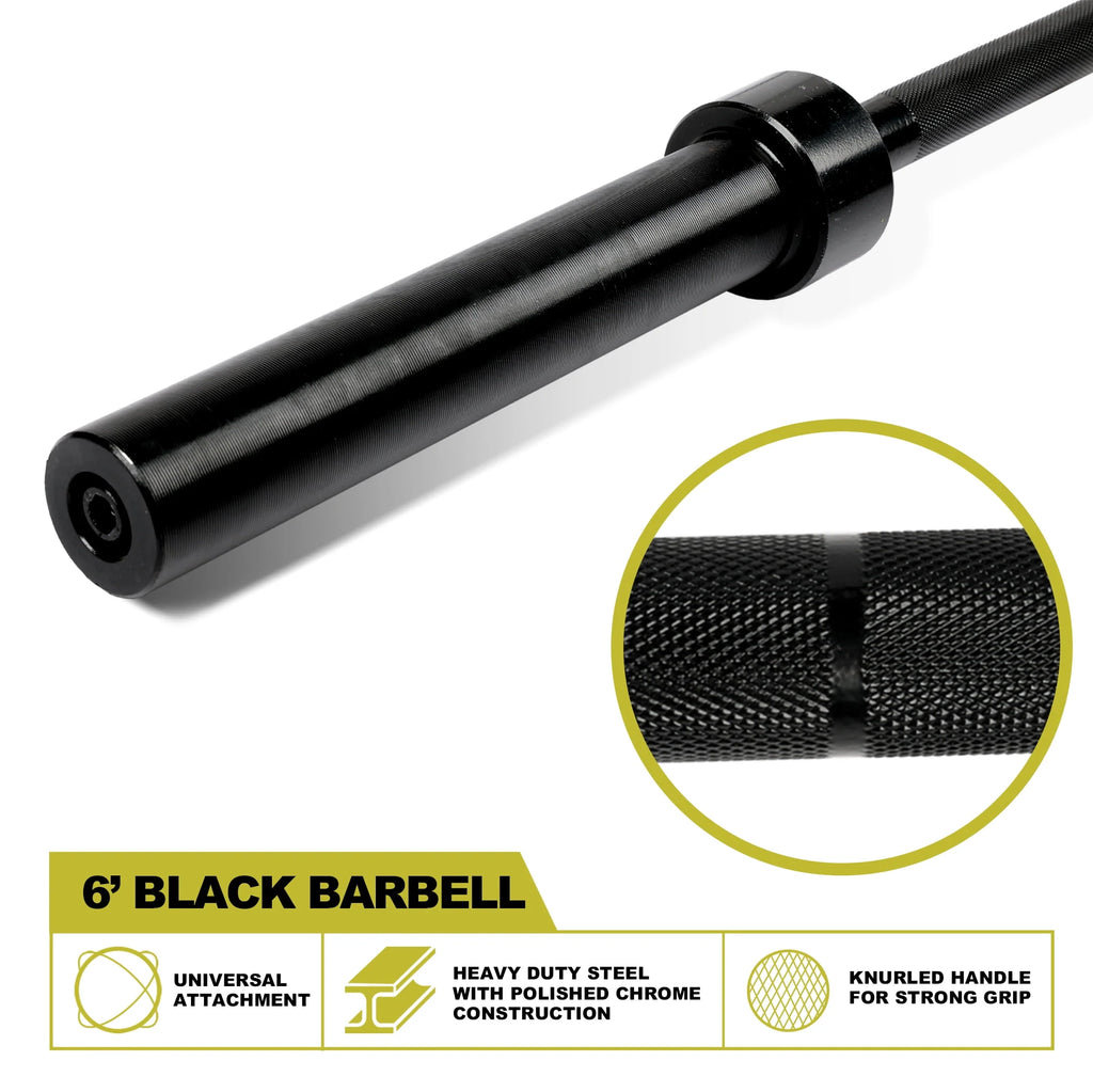 2-Inch Olympic Barbell Weight Bar 7ft 700-Pound Capacity Y510356