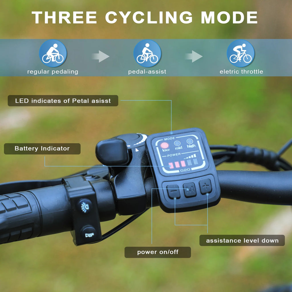 Electric Mountain Bike 350W 21 Speed Black X269