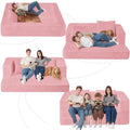 Faux Fur Convertible Bean Bag Sofa Bed with Pillow K65477