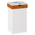 Black 13 Gallon Wooden Trash Can Cabinet R11359