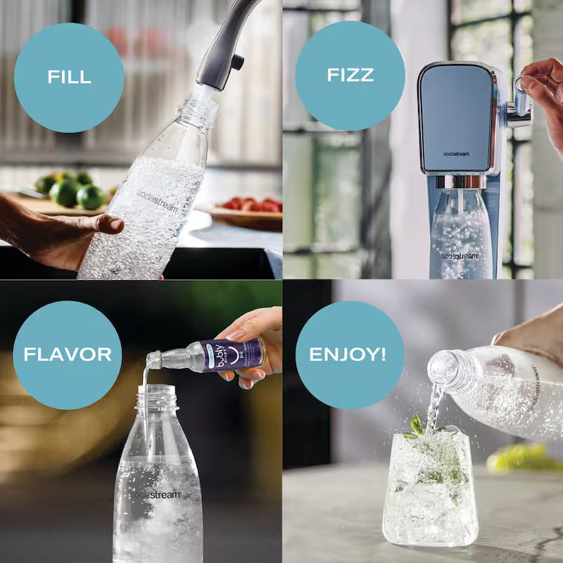 Misty Blue Soda Machine and Sparkling Water Maker Kit V706722