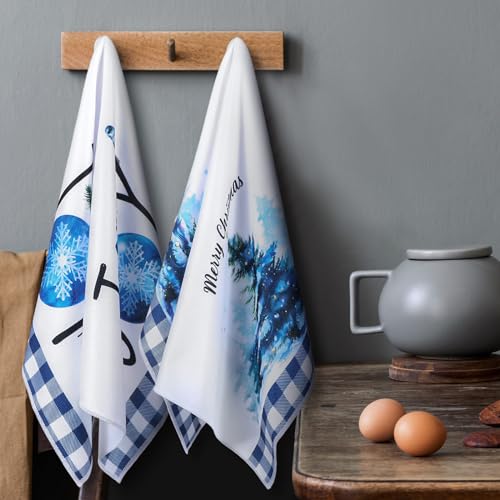 6 Pcs Christmas Kitchen Towel Oven Mitts and Pot Holders Set E8908