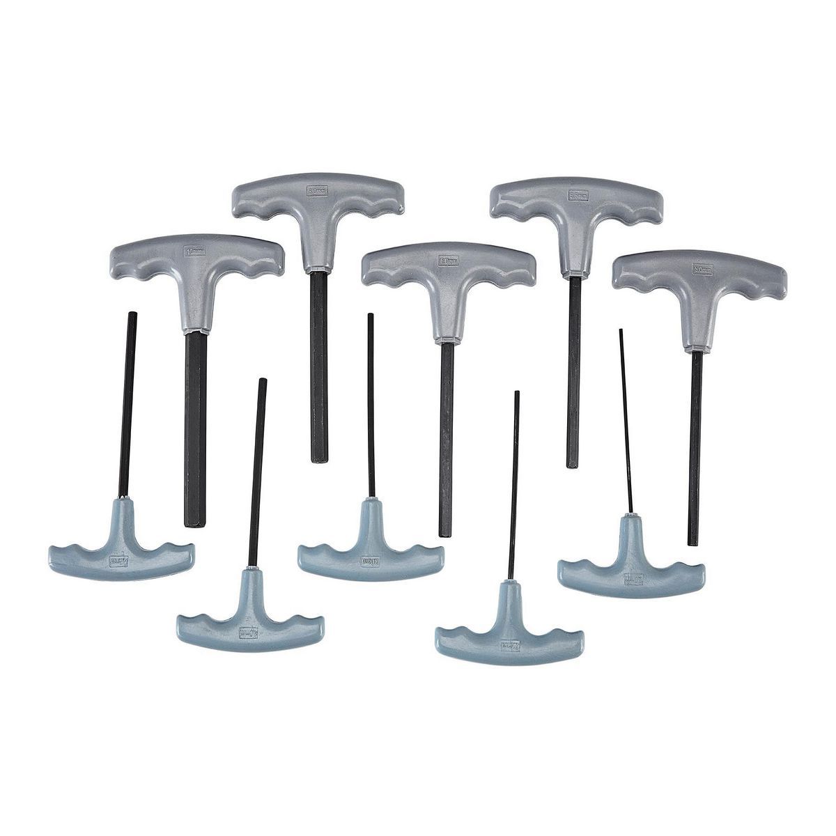 Metric T-Handle Hex Key Set, 10 Piece X49472