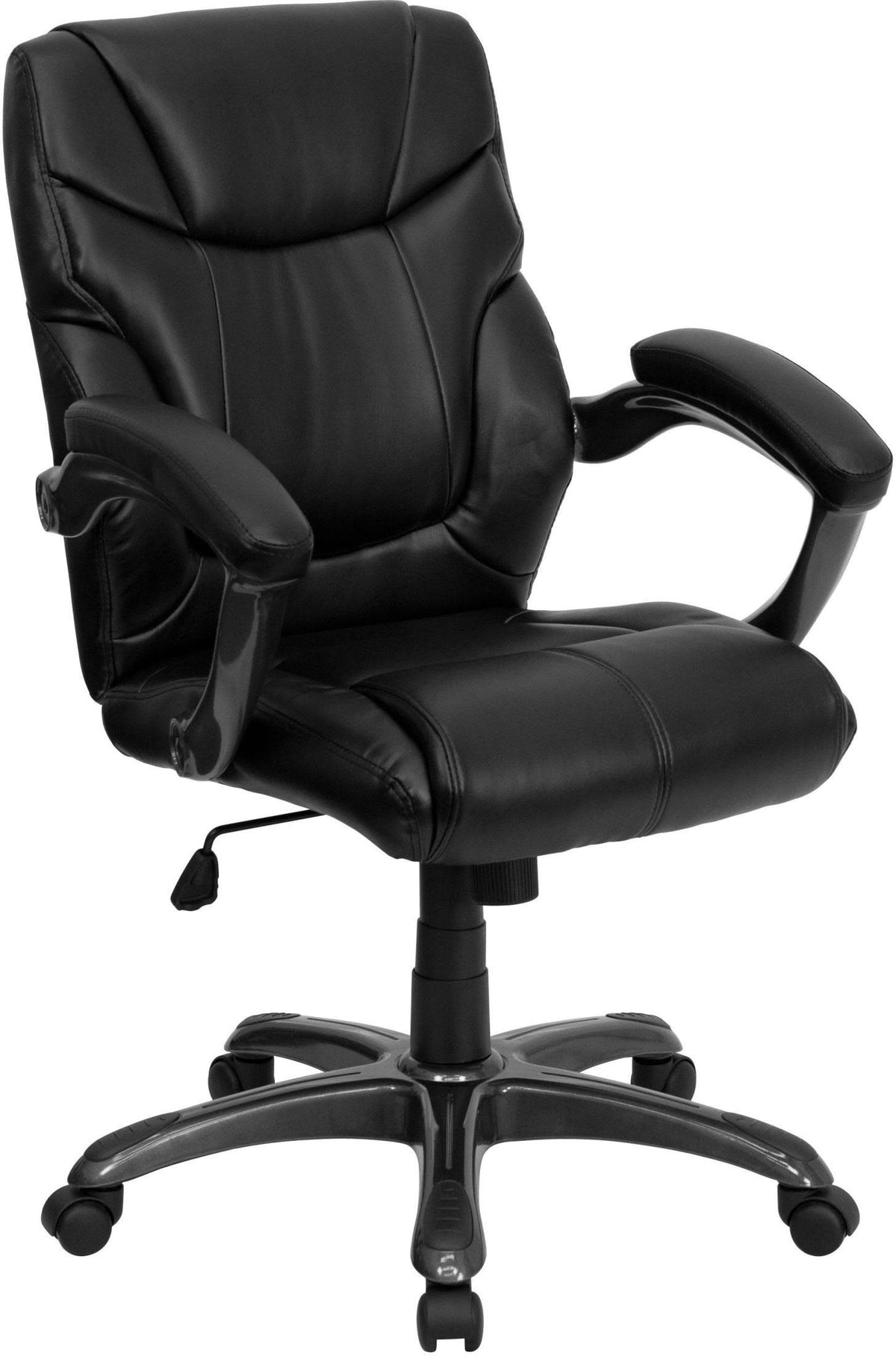 Black Leather Swivel Task Chair C428322