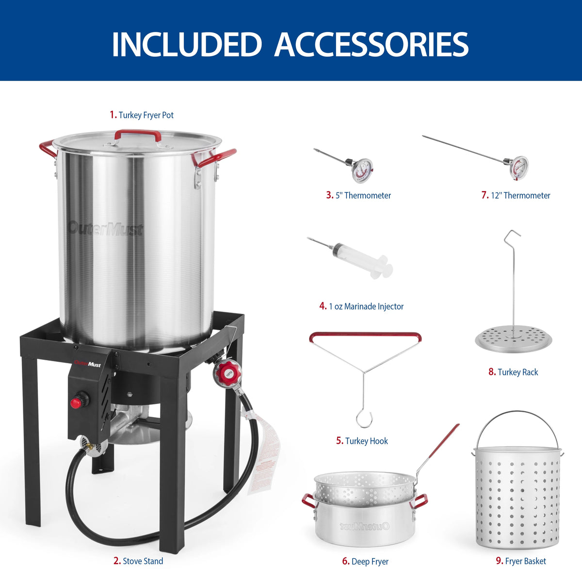 30 QT Turkey Fryer with Basket and Burner Set R79904