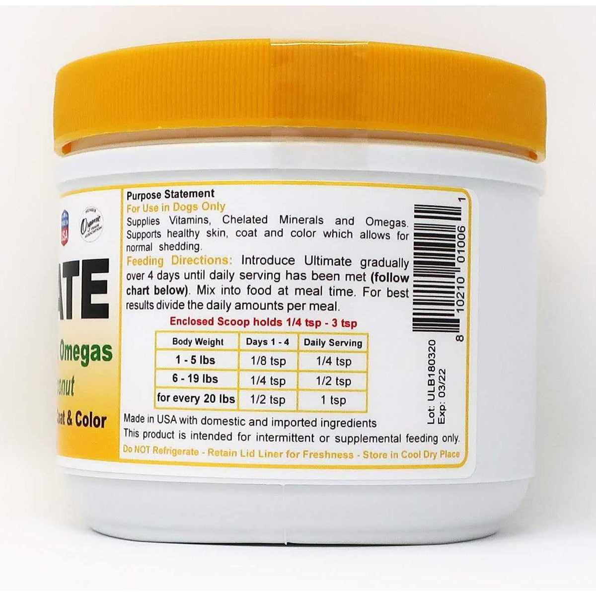Dogzymes Ultimate for Best Skin/Coat with Organic Coconut - Pet Supplies online store G886