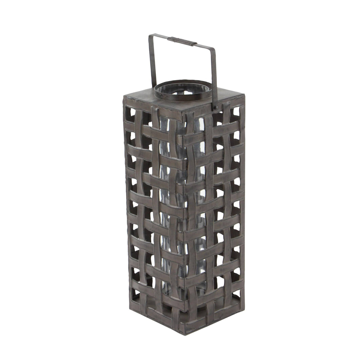 Metal Glass Candle Lantern B80717