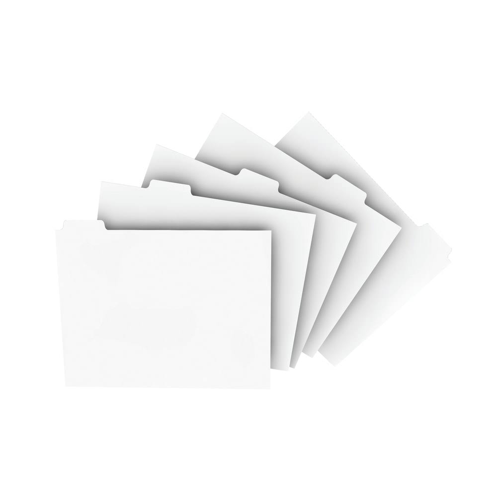 White Index Tabs 9in. x 11in. 250 Sheets per Pack Case of 5 Packs R16904