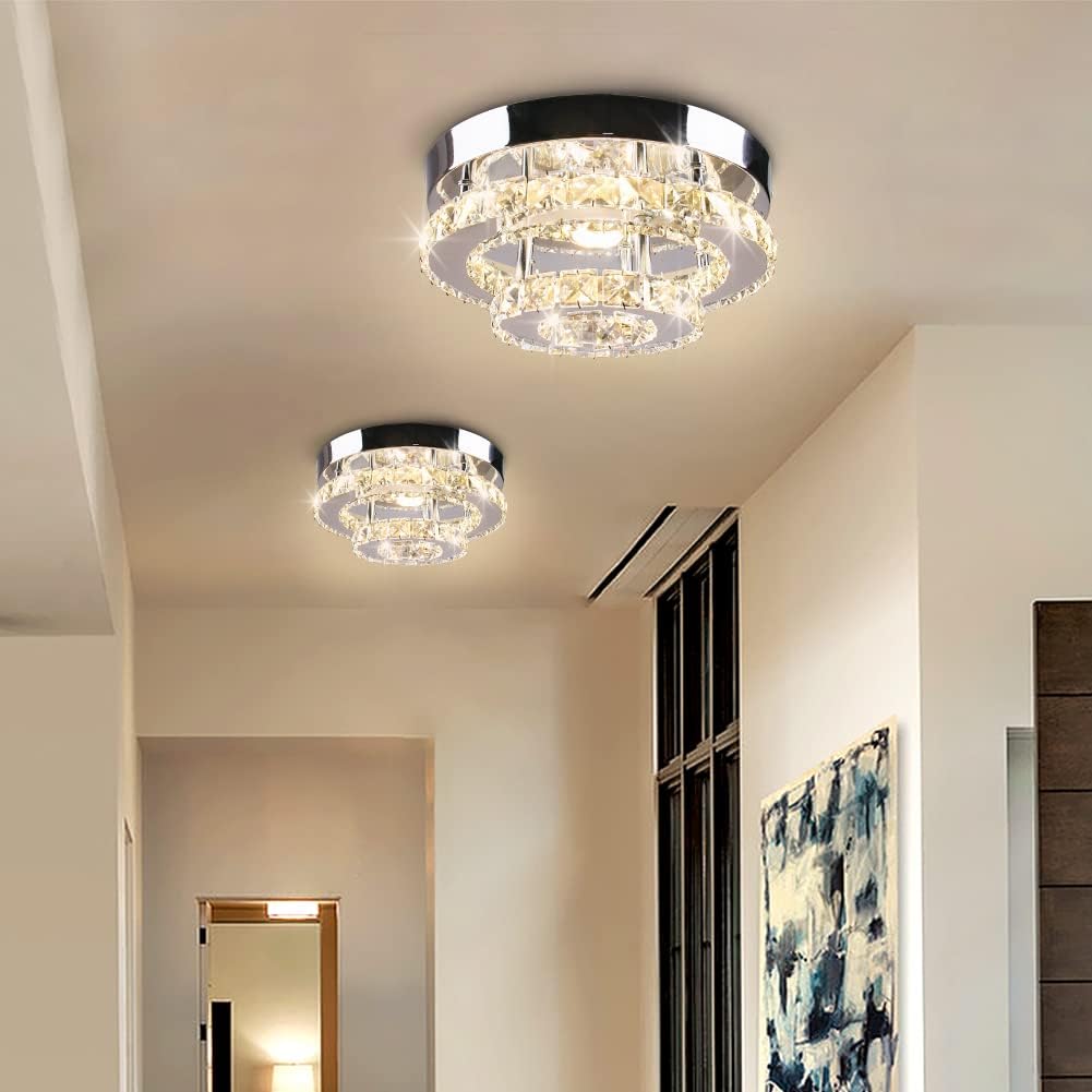LED Crystal Flush Mount Ceiling Light W8028