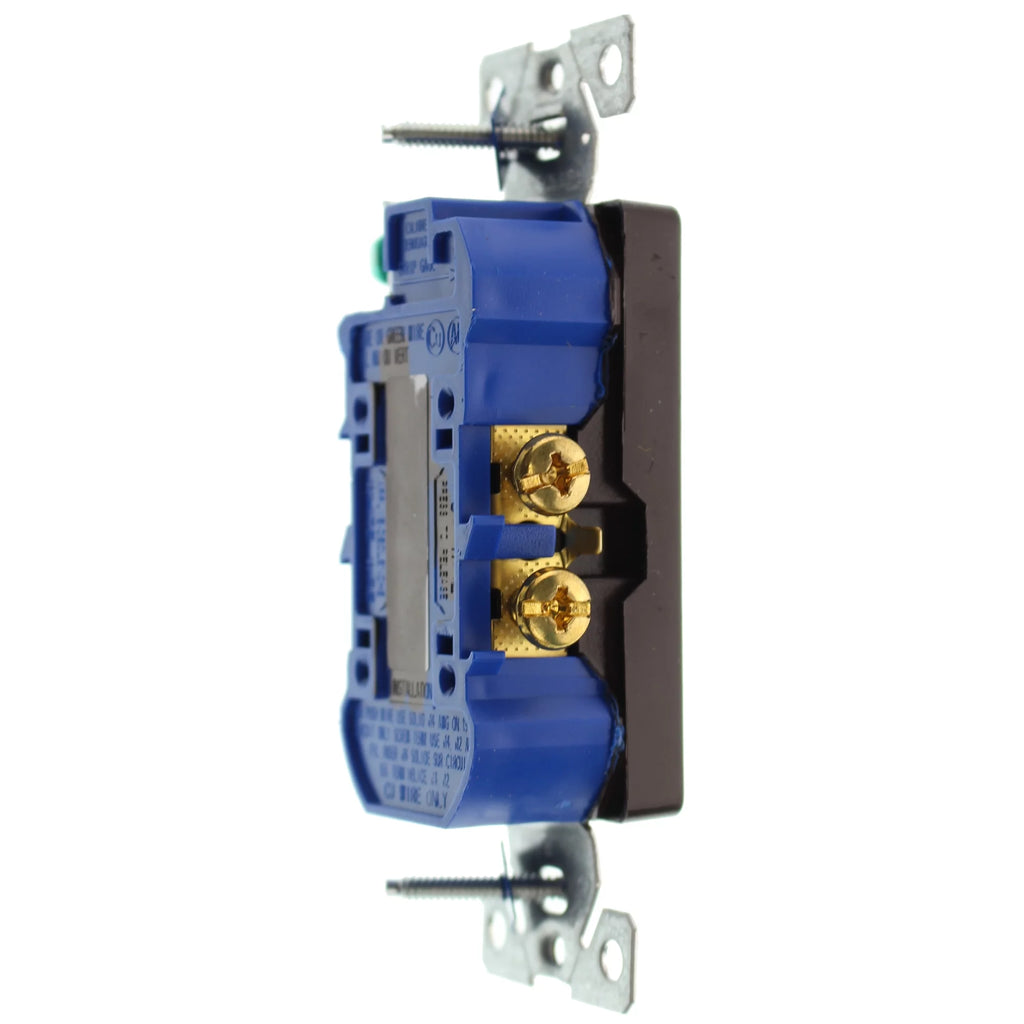Duplex Decorator Receptacle Outlet, 15-Amp, 120-Volt, Brown, 32-Pack I95692