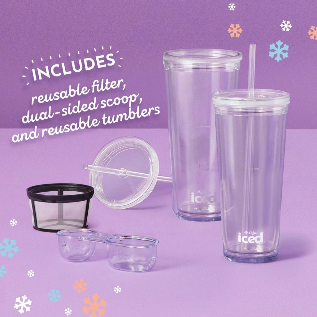 Single-Serve Iced and Hot Coffee Maker & Blender with 2 Tumblers P40220