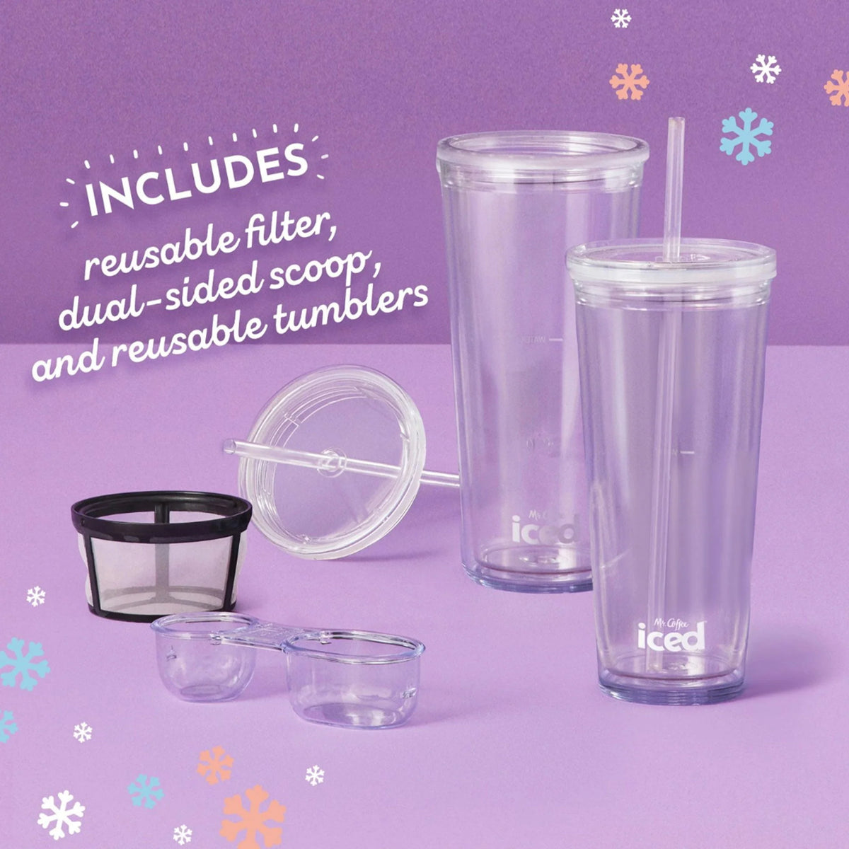 Single-Serve Iced and Hot Coffee Maker & Blender with 2 Tumblers P40220