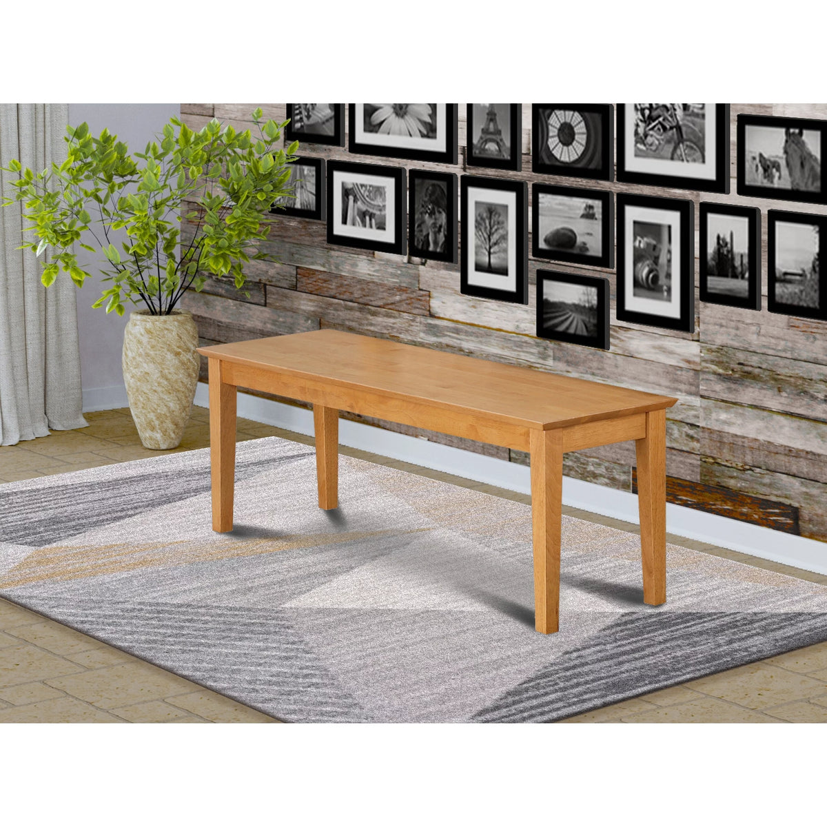 Cappuccino Dining Room Bench with Wood Seat C825