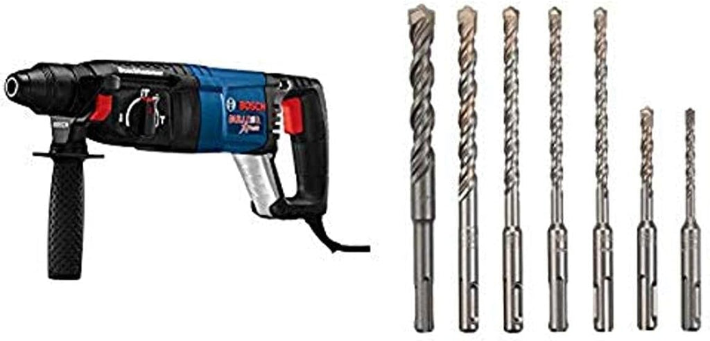 8 Amp 1 Inch Corded Variable Speed SDS-Plus Rotary Hammer Power Drill with Carrying Case E58818