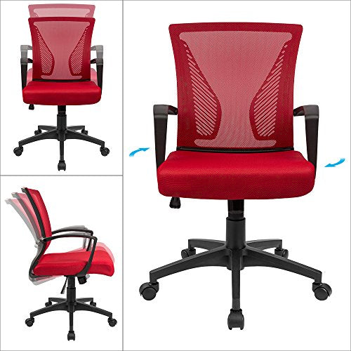 Black Ergonomic Mesh Office Chair with Lumbar Support P32723