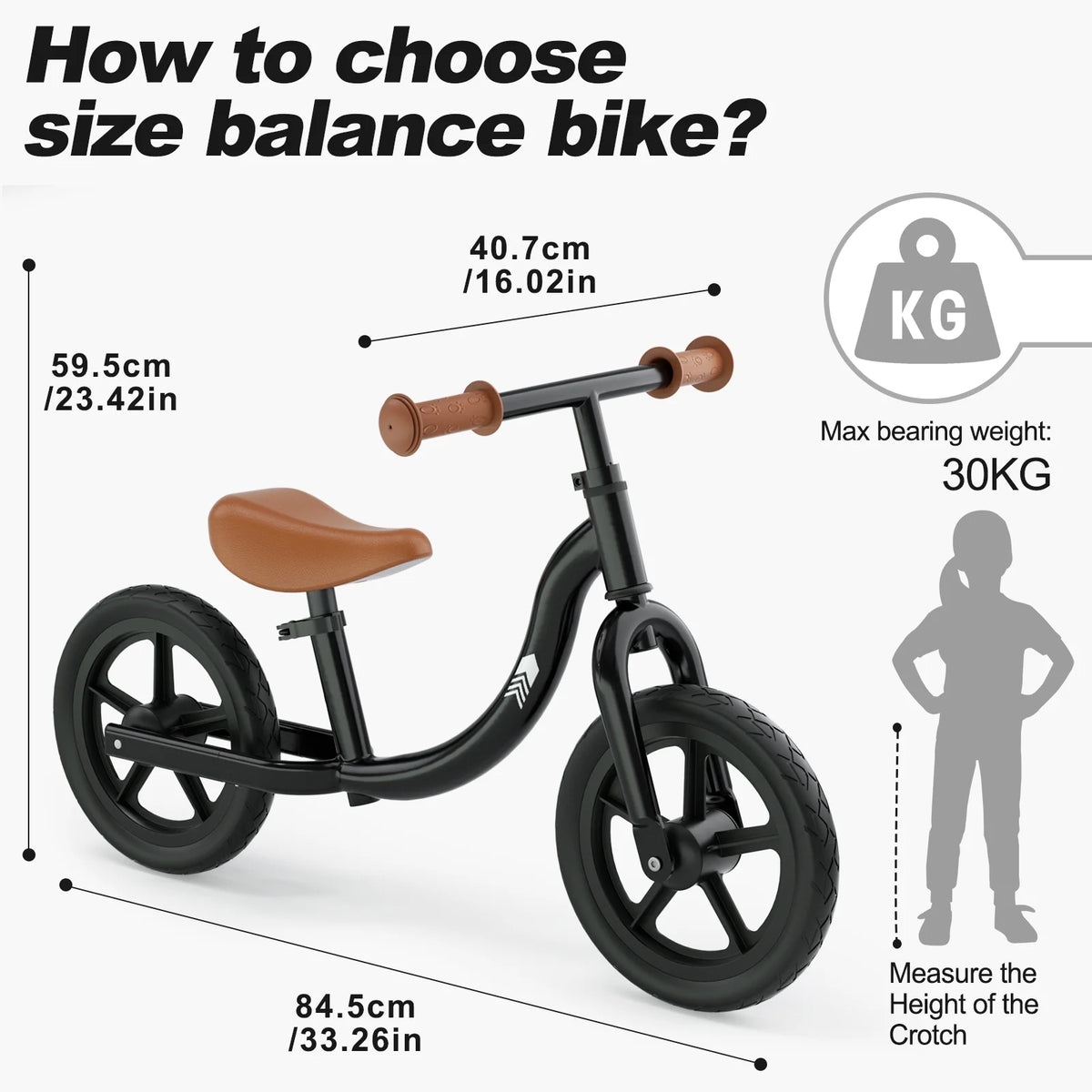 Lightweight No Pedal Toddler Balance Bike with Adjustable Handlebar S37278