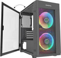 Micro-ATX Tower Computer Case with 2pcs 120MM ARGB Fans A302
