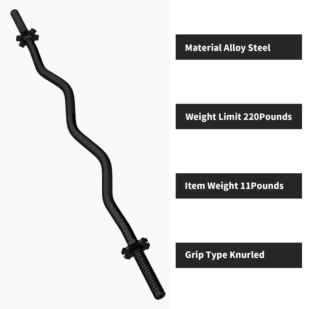 47'' Olympic Curl Bar with Collars Z328