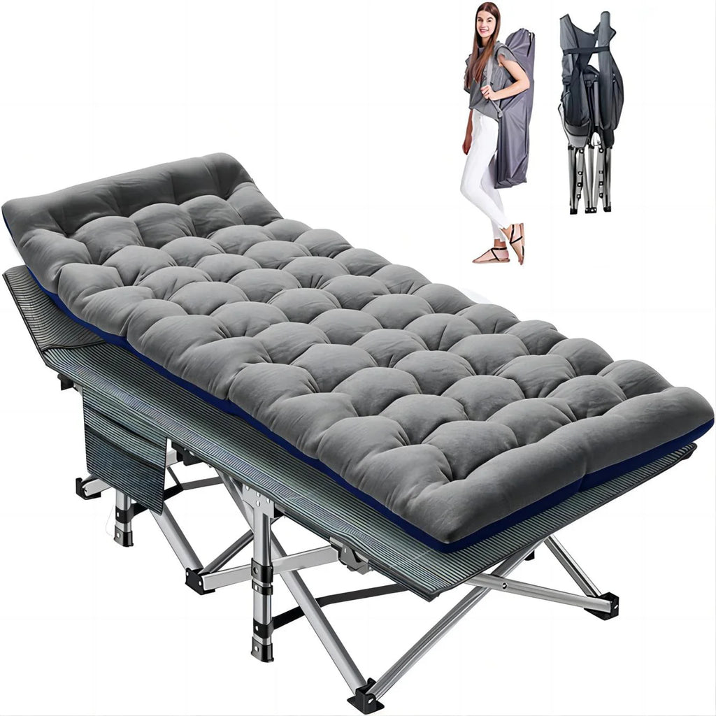 Folding Camping Cot with Mattress and Carry Bag K51563