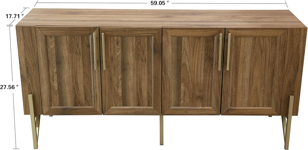 Walnut Mid Century TV Stand Media Console F410824