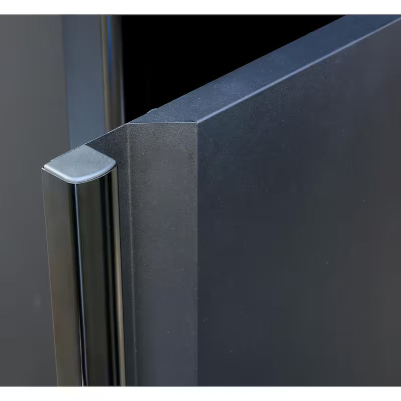 Black 24-Gauge Steel Wall Mounted Garage Cabinet H687351