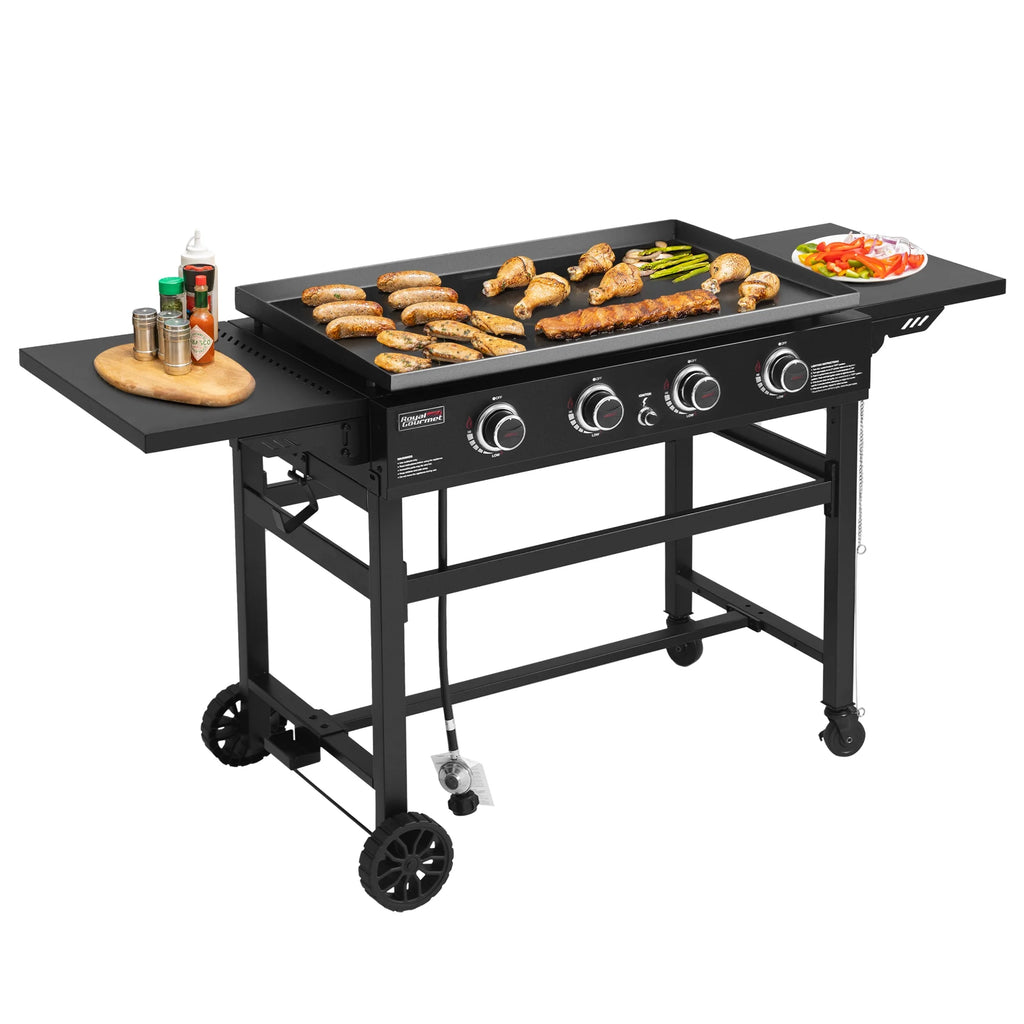 4-Burner Propane Gas Grill Griddle with Cover W430401