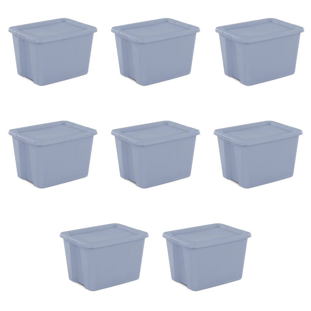 18 Gallon Plastic Tote Box, Set of 8 X5213