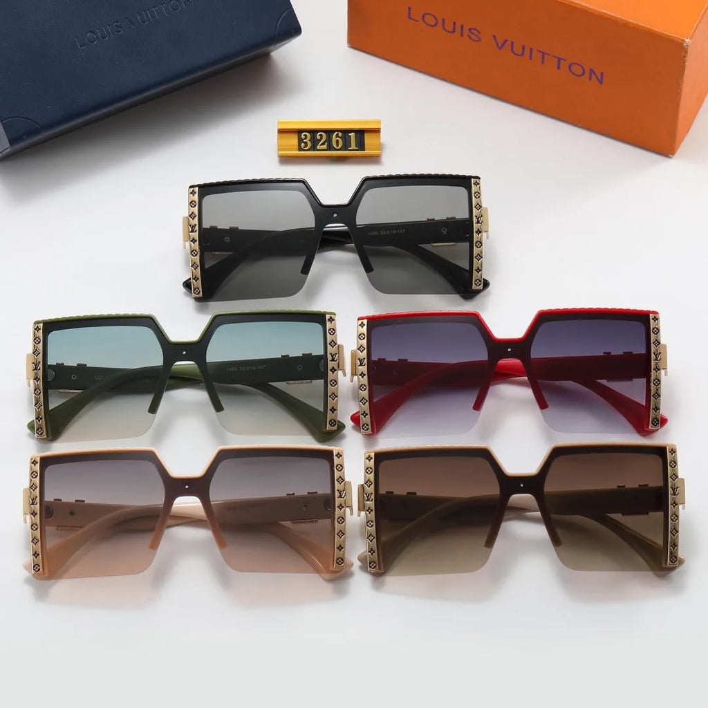Luxury Four-Leaf Flower Half-Frame Polarized Sunglasses D28177