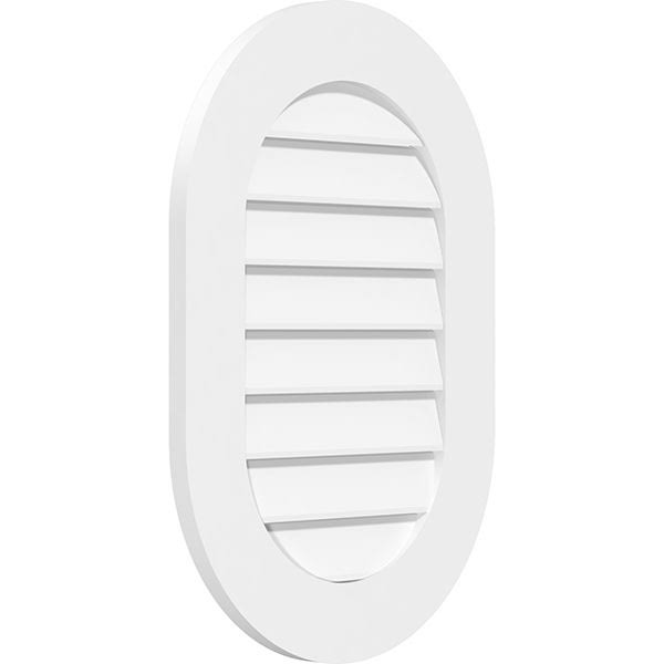 Vertical Round Ended Surface Mount PVC Gable Vent B69902