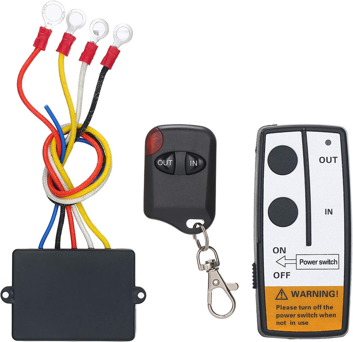 12V-24V 50ft Wireless Winch Remote Control Switch Set Pack of 2 E862890