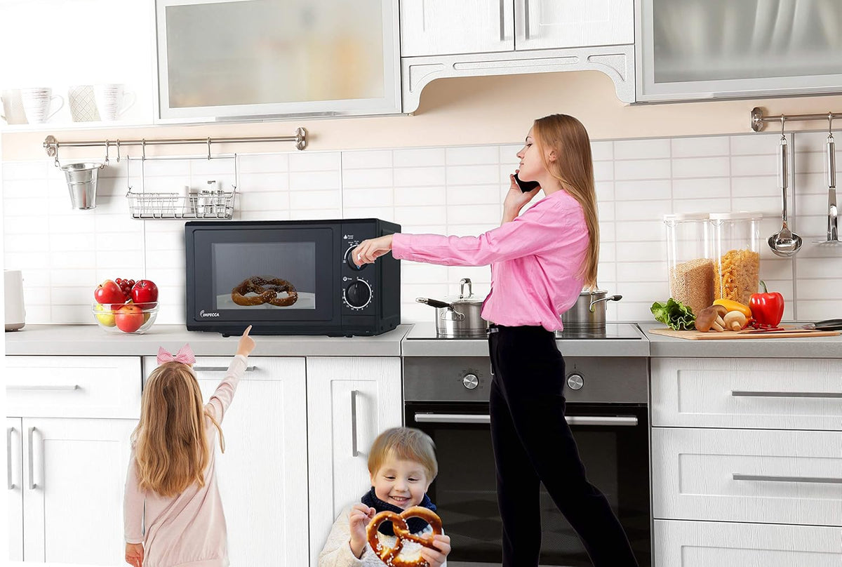 700-Watts 0.6 Cubic Feet Black Microwave Oven R824863