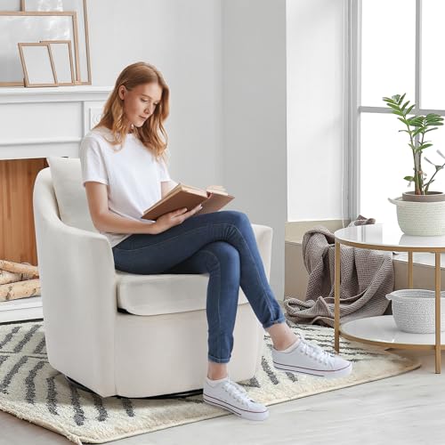 Beige Upholstered Swivel Accent Chair Set of 2 G8343