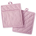 Set of 2 Rose Chambray Potholders C886
