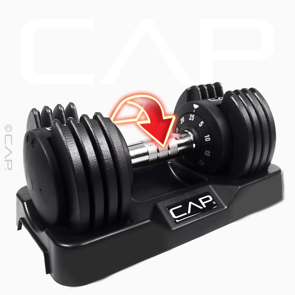 25 lb Adjustable Dumbbell Set, Pair, Black Z988