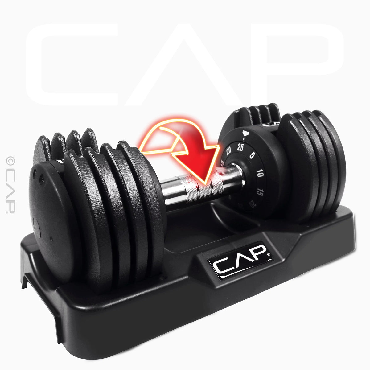 25 lb Adjustable Dumbbell Set, Pair, Black Z988