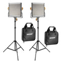 2 Packs Dimmable Bi-Color 480 LED Video Light and Stand Lighting Kit R946781