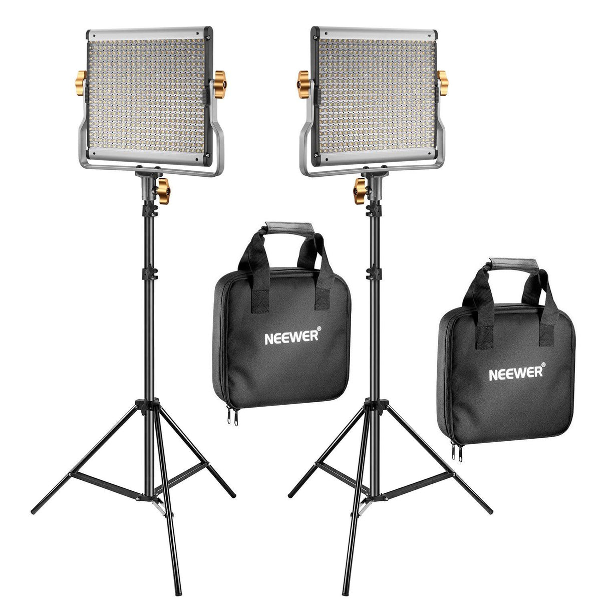 2 Packs Dimmable Bi-Color 480 LED Video Light and Stand Lighting Kit R946781