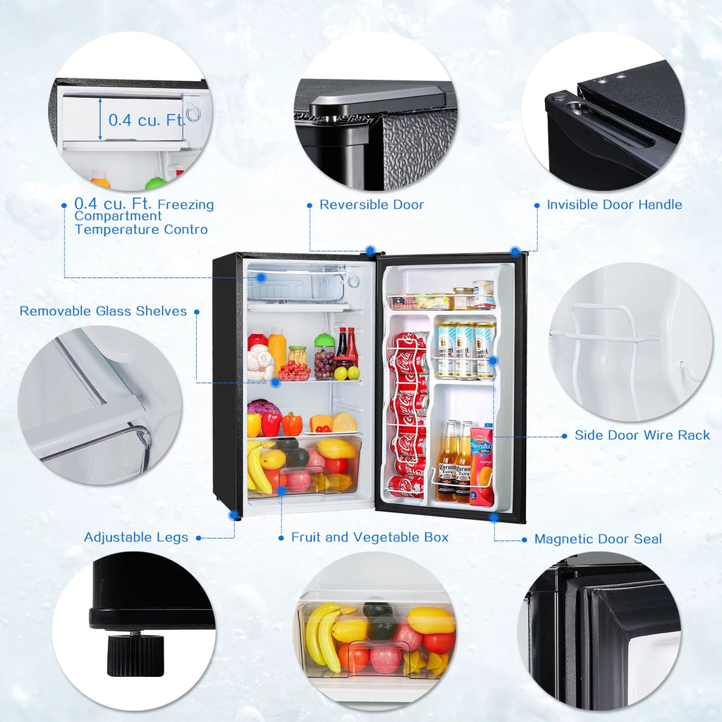 3.2CU FT Single Door Reversible Refrigerator Y2913