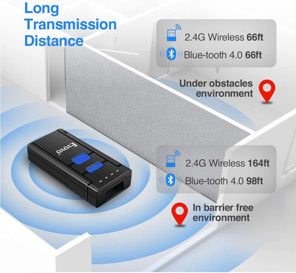 Portable 1D Wireless Bluetooth Barcode Scanner Q154506