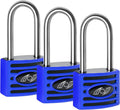 2.5 Inch Long Shackle Keyed Alike Padlocks 6 Pack Red A82251
