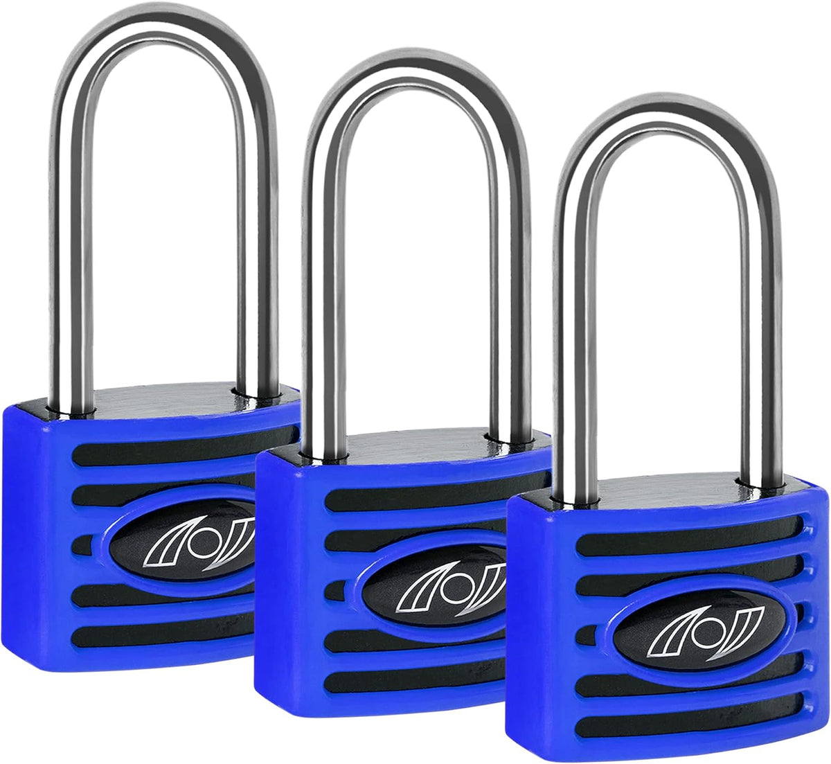 2.5 Inch Long Shackle Keyed Alike Padlocks 6 Pack Red A82251