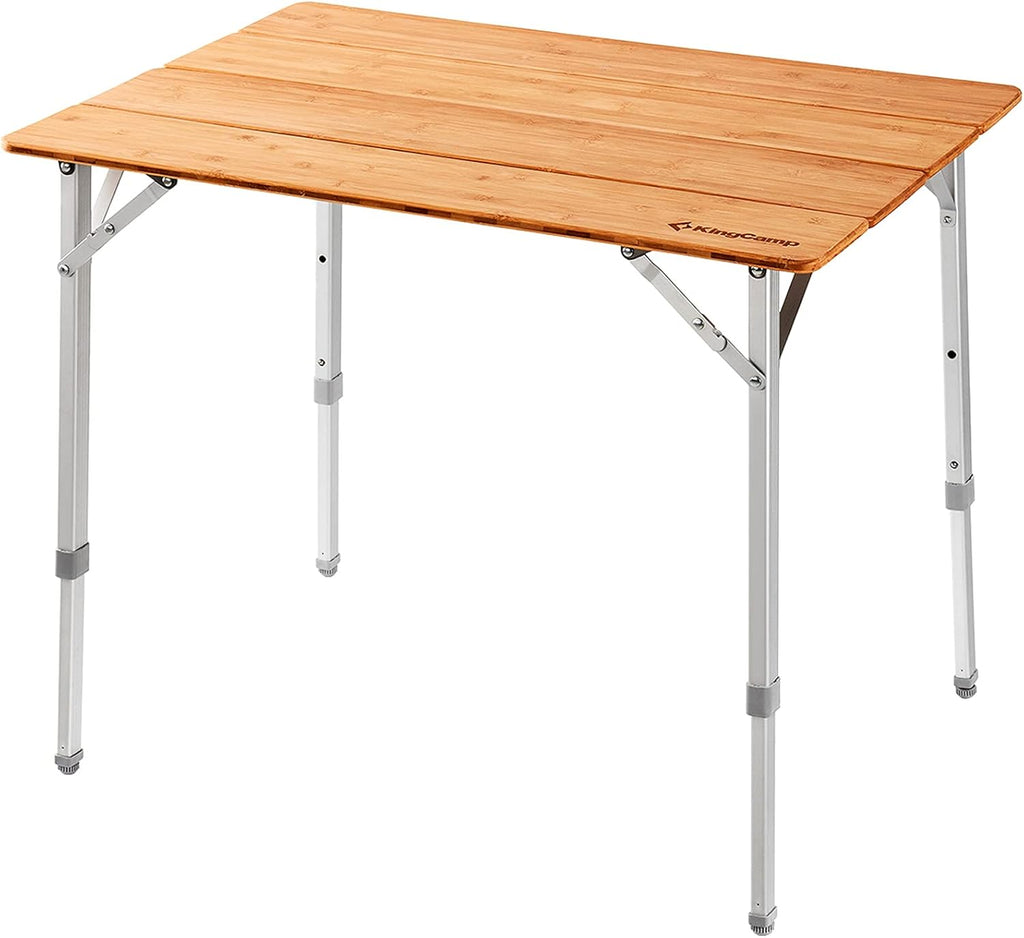 Folding Camping Table with Adjustable Height Aluminum Legs B692175