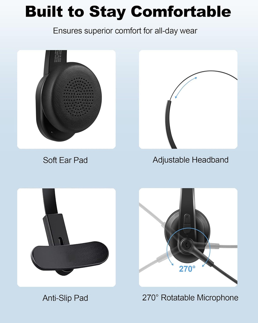 Bluetooth Headset with Noise Canceling Microphone E3114