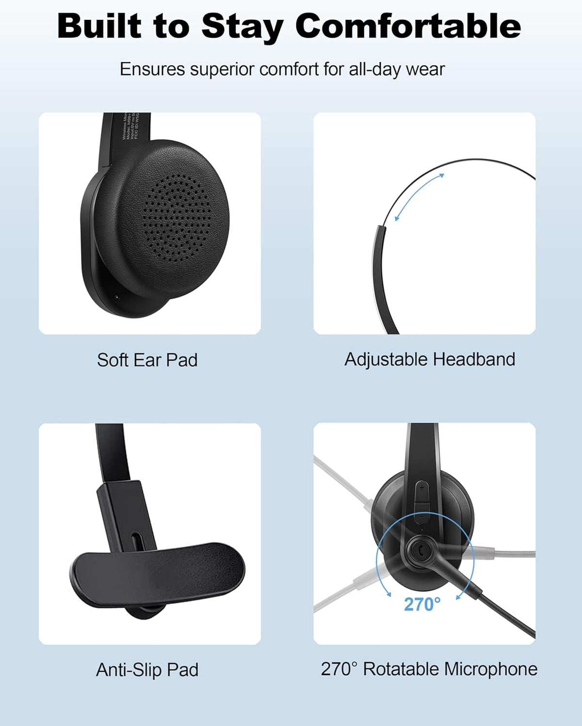 Bluetooth Headset with Noise Canceling Microphone E3114