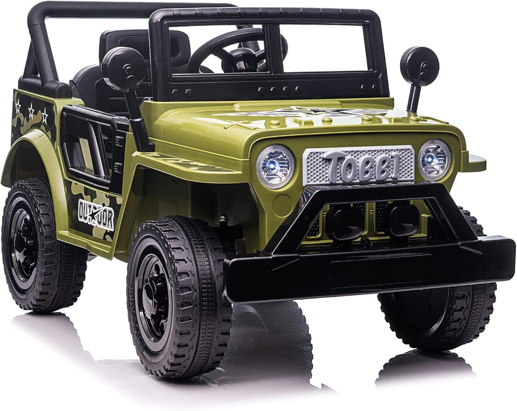 12V Kids Ride On Truck Car with LED Lights Openable Doors D7884